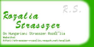 rozalia strasszer business card